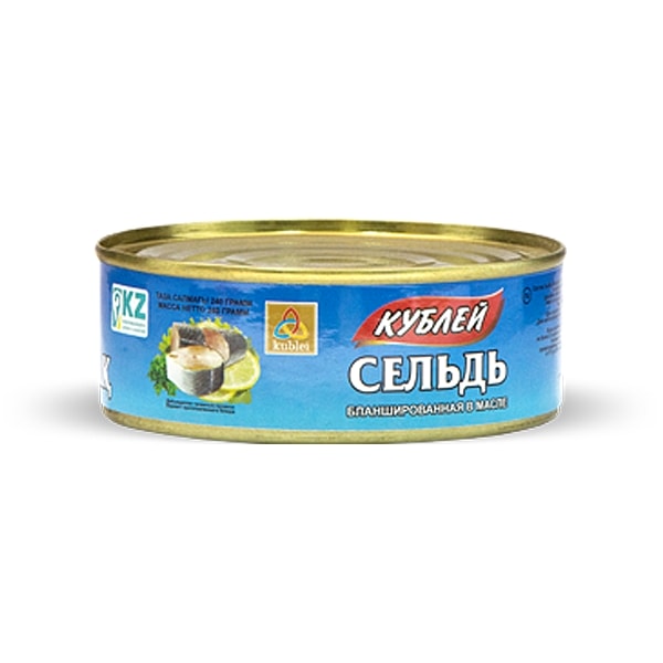 Кублей Сельдь бланшированная в масле